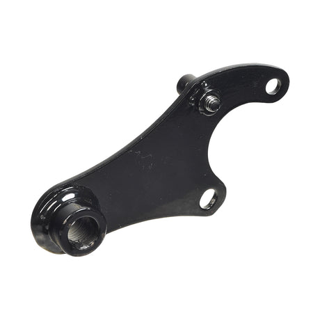 Brake Caliper Mounting Bracket for the Monster Moto / Mega Moto Classic 1000w Mini Bike, black metal piece with screws and holes, designed to secure the caliper to the rear bike frame.