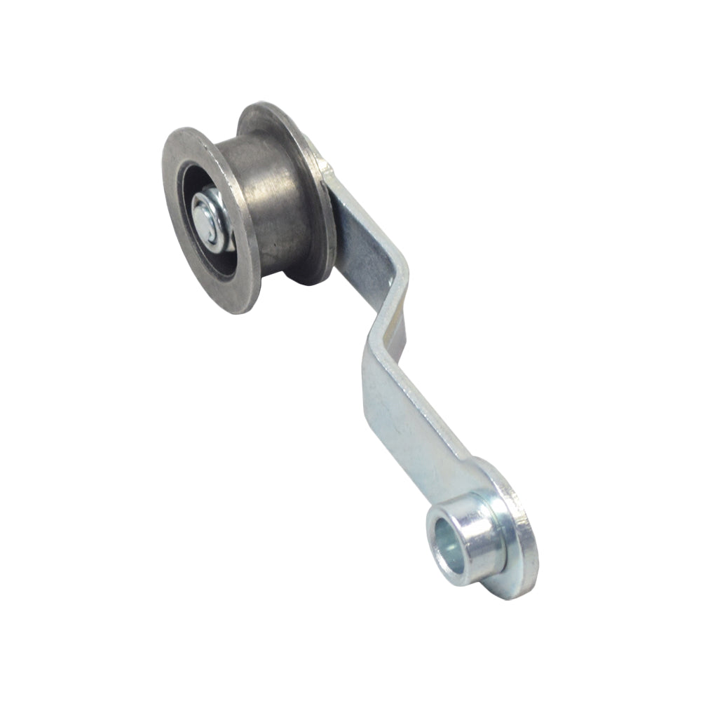 Chain Tensioner for the Razor EcoSmart Metro (V1+), featuring a round metal roller and lever. Essential for maintaining chain tension, preventing chain slippage during rides.