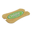 Deck Plate with Screws for the Razor EcoSmart Metro (V1+), featuring a wooden bamboo board with pre-drilled holes and a green and white sticker, ready for easy replacement.