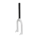 Front Fork for the Razor EcoSmart Metro (V1+), a sturdy white and black component designed for replacement, featuring a white enamel finish, essential for maintaining your Razor EcoSmart Metro's performance.