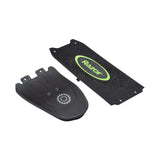 Green Deck Plate for the Razor Power Core E90 (Version 1) with a black textured surface and a prominent green Razor logo, designed to enhance grip for fast speeds and sharp turns.