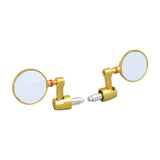 Bar End Rear View Mirror for Bikes & Scooters (Set of 2), featuring a pair of mirrors with a screw mount for handlebars, shown in a close-up view highlighting the solid rod and trim piece.