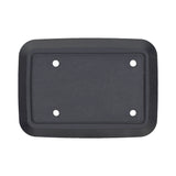 Front Truck Bezel for RazorX Electric Skateboards, a black rectangular piece with holes, designed to securely attach the front wheel truck to the skateboard deck.