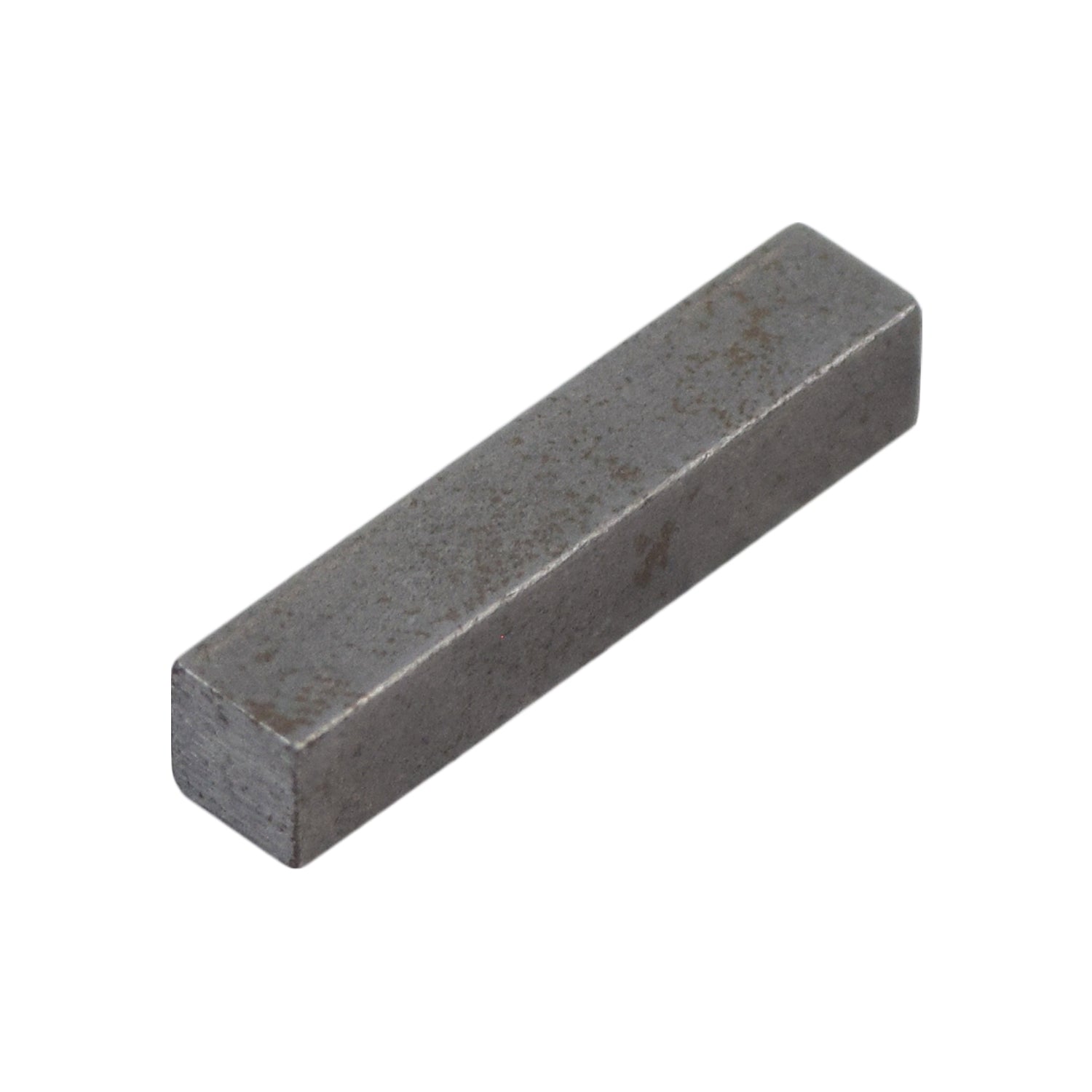 5 mm x 5 mm x 25 mm Axle Key, a small rectangular metal object, used in various applications like holding brake disc hubs and sprocket disc hubs on diverse models including Coleman and Mega Moto.