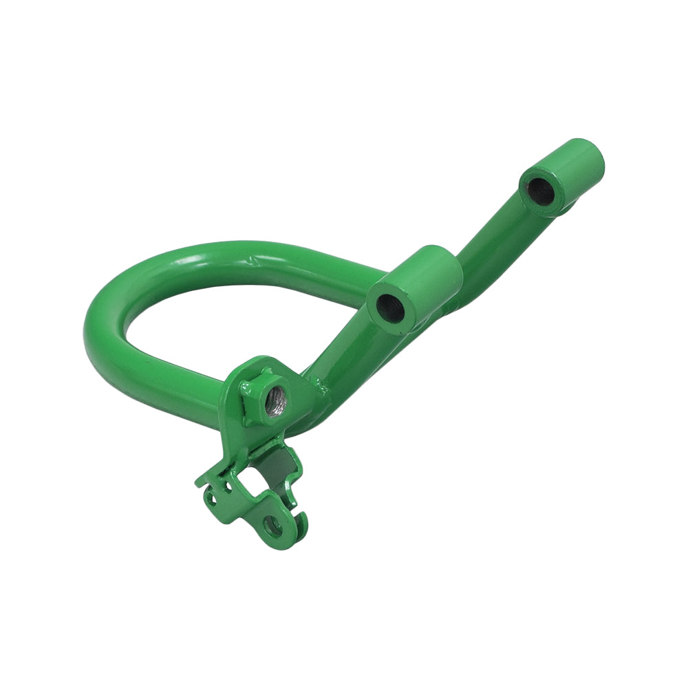 Green Throttle Pedal for the Monster Moto / Mega Moto MM-K80 80cc Go-Kart, made of welded steel tubing with screws and holes, finished in vivid green enamel.