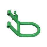 Green Throttle Pedal for the Monster Moto / Mega Moto MM-K80 80cc Go-Kart, made of welded steel tubing with a perforated design, used as an accelerator like in cars.