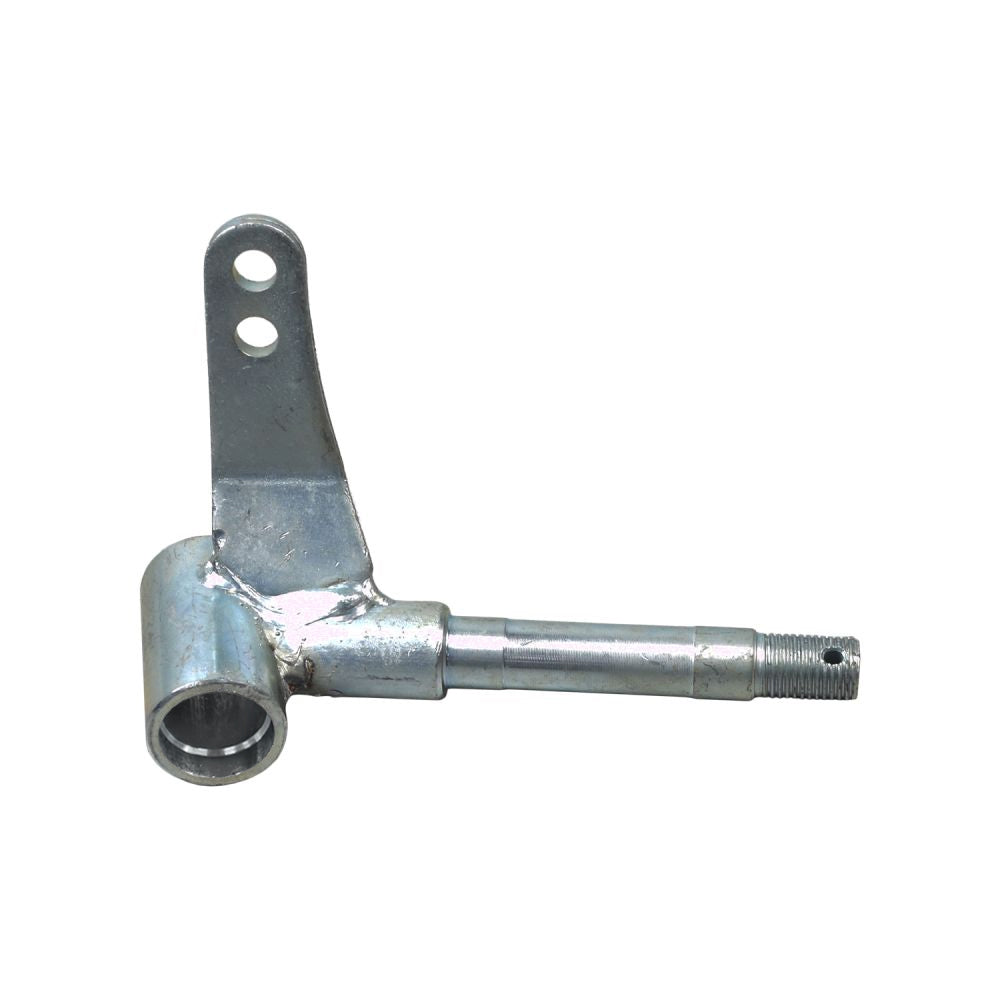 Front Axle Spindle for the Monster Moto / Mega Moto MM-K80 80cc Go-Kart; a metal piece of machinery with visible pipes and cylindrical components.