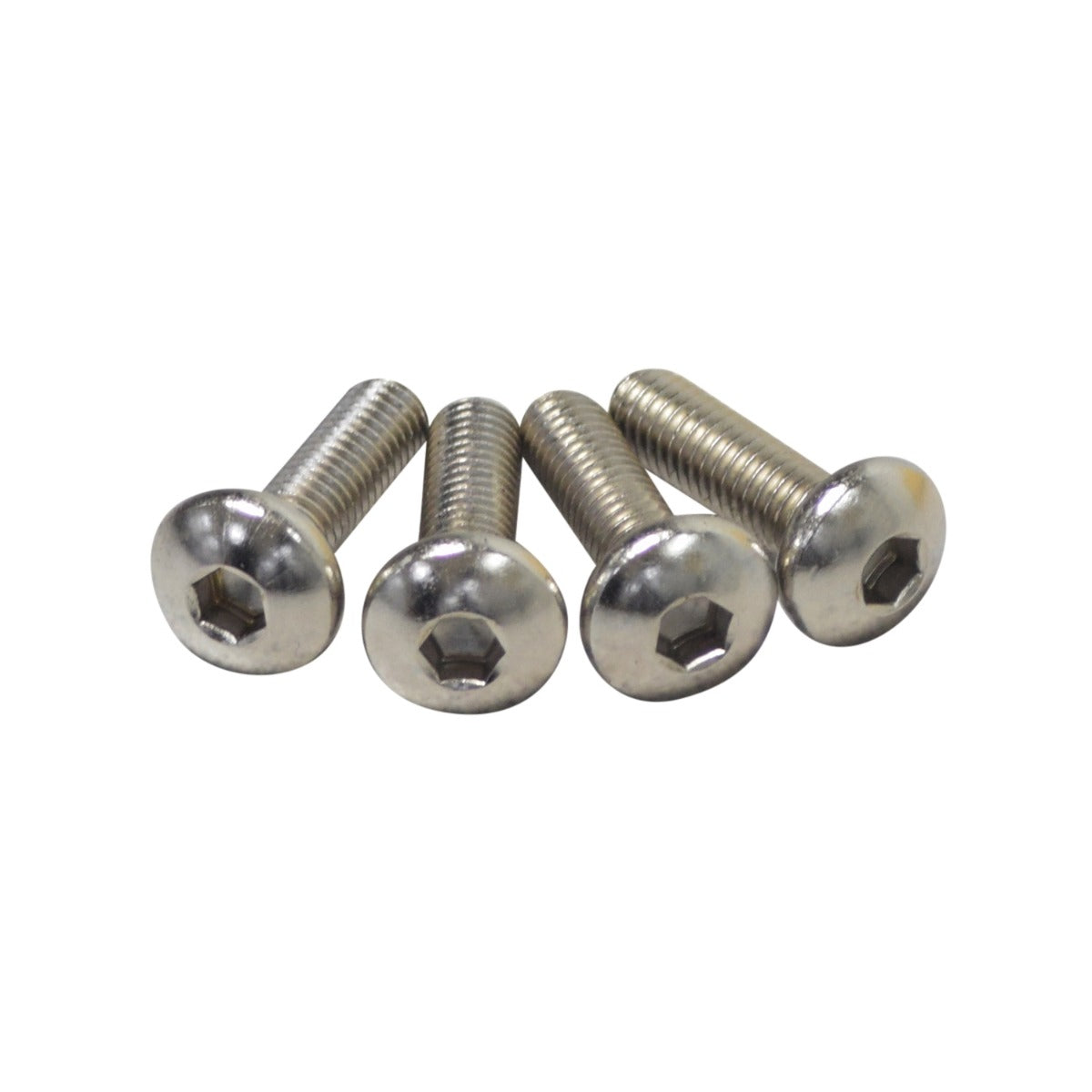 Group of hexagon head screws for Deck Plate with Screws for Razor EcoSmart SUP Electric Scooters on a white background.