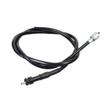 40 Speedometer Cable with Plastic Snap-In End for Scooters & Go-Karts, featuring a black cable with a silver metal tip, designed for precise compatibility checks against your original cable.