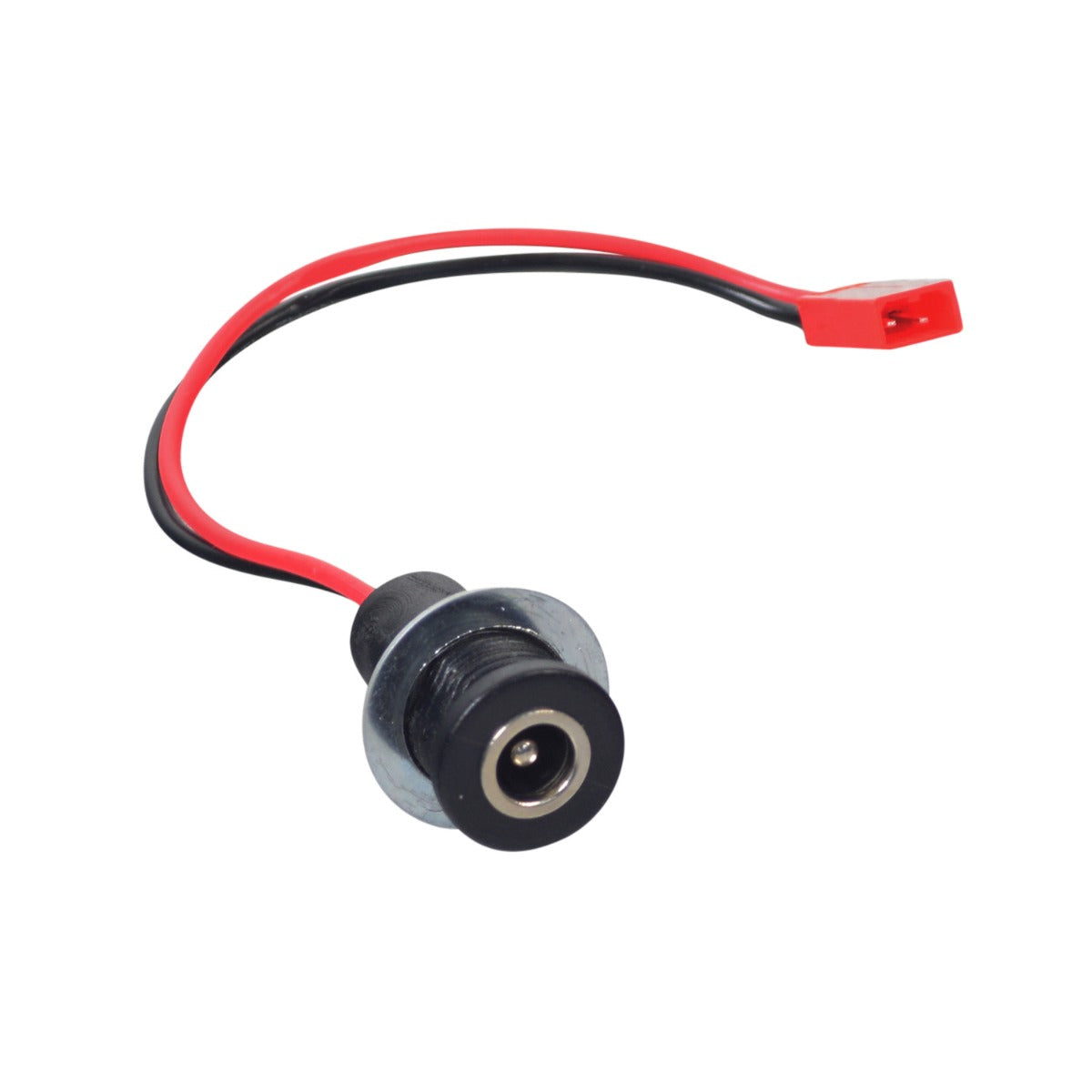 Coaxial Charger Port for the Hover-1 Eagle Electric Scooter, featuring a round metal cap with visible black and red wires, designed to fit a 5.5 mm female coaxial aperture.