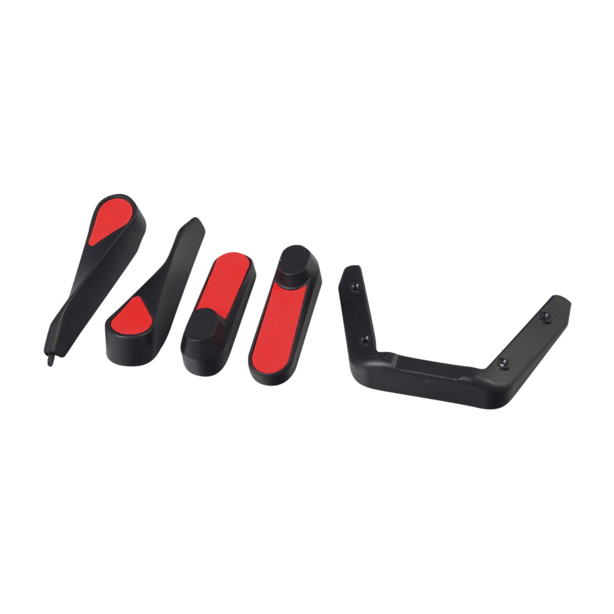 Bumper & Reflector Kit for the Hover-1 Eagle Electric Scooter: A 5-piece black plastic set with red reflectors, including four essential pieces for low light visibility and a U-shaped front deck piece.