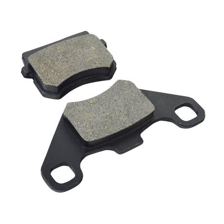 Brake Pads for the Baja Dune (DN150) - A pair of black and grey brake pads designed for go-karts, compatible with models from Kandi and TaoTao.