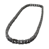 82 Link #428 Chain for Baja Motorsports 90cc ATVs shown on a white background, highlighting its metal construction and precise link arrangement, essential for ATV performance.