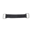 7-1/2 Battery Strap for Go-Karts & Dune Buggies, featuring a black strap with sturdy metal handles, designed to securely hold the battery within the compartment.