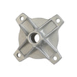 Rear Hub Flange for the Kandi 150FS, 150GKH-2, 150GKA-2, & 250FS Go-Karts; a solid metal component with a central hole and additional surrounding holes, designed for durability and strength.