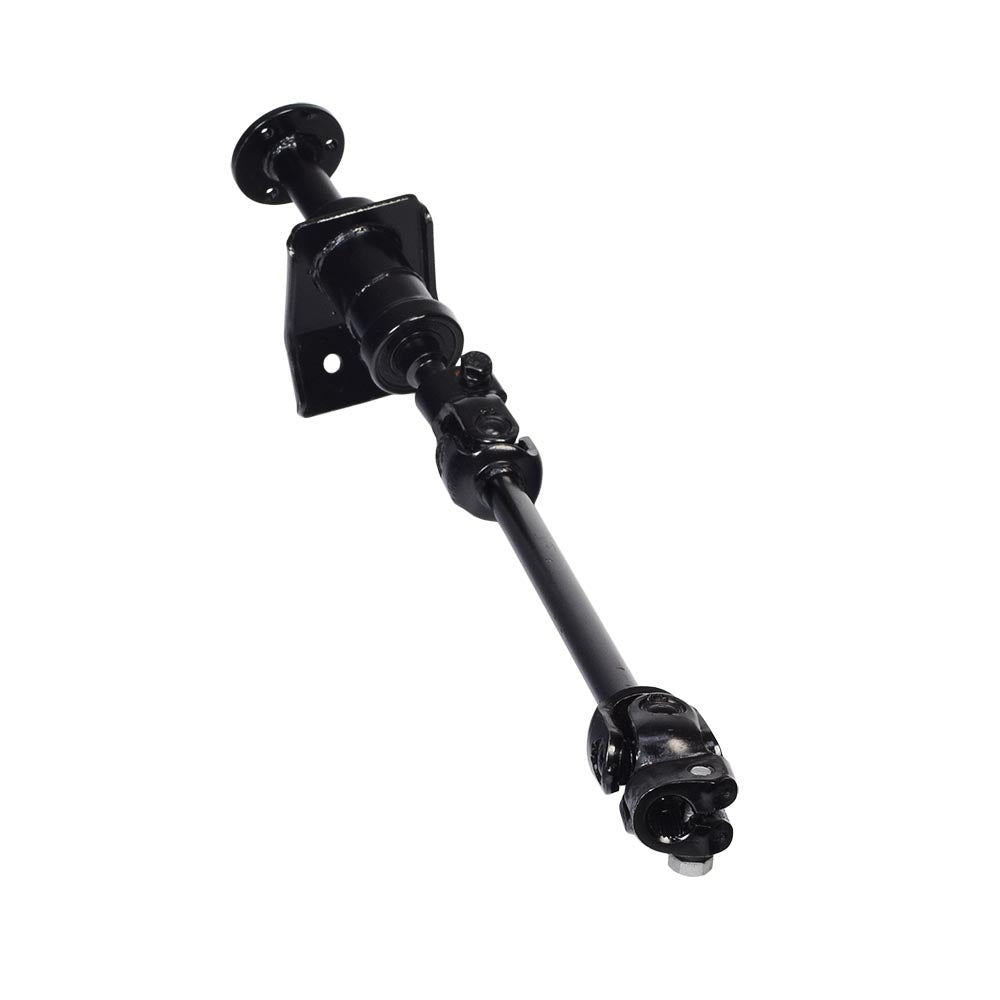 Steering Control Assembly for Kandi 150cc Go-Karts: Black metal construction with bolts, designed to mount to the steering wheel via three 8 mm holes. Durable with potential minor shipping scratches.