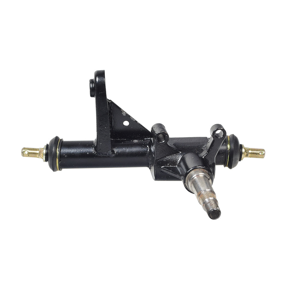 Left & Right Strut Spindle for 150cc - 250cc Go-Karts & Dune Buggies, featuring a black metal cylinder with attached screws, essential for front suspension compatibility with Kandi brand models.