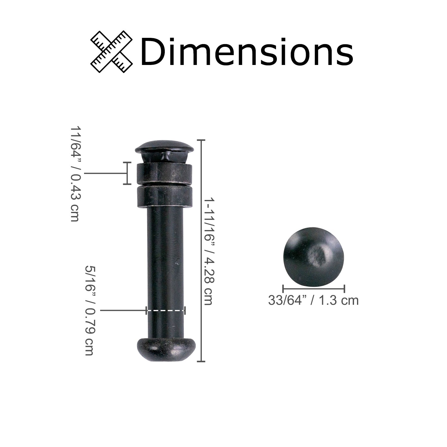 Rear Axle Bolts for the Razor Crazy Cart (Versions 7+) & Crazy Cart Shift (Versions 1+) (Set of 2), showing close-up of the cylindrical bolts with threaded fasteners and spacers.