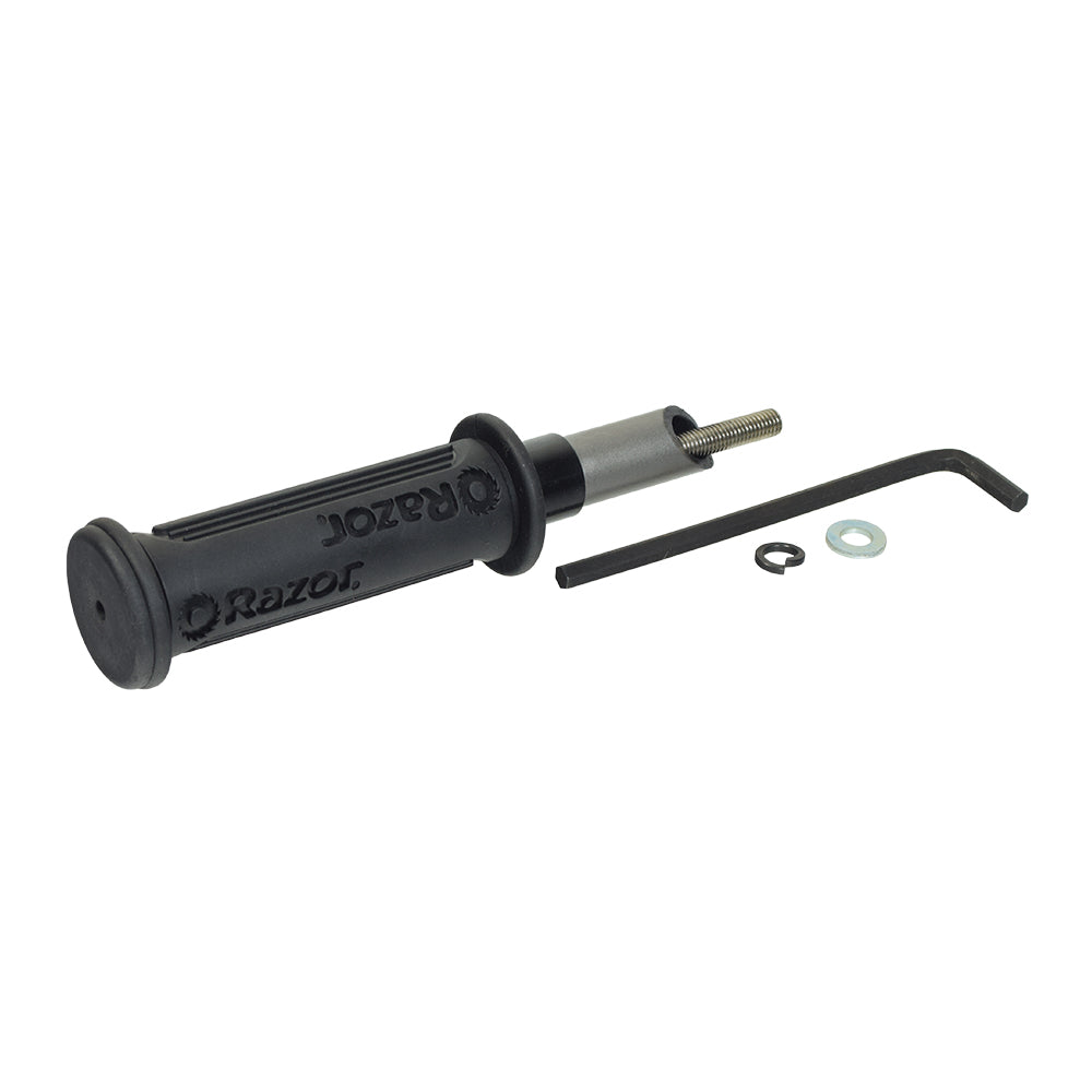 Drift Bar Extender for the Razor Crazy Cart DLX (Version 1+), featuring a black and silver tool with a black handle, designed for easy grip and installation with an included Allen wrench.