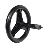 Steering Wheel with Bolt & Wedge for the Razor Crazy Cart (Versions 1+), Crazy Cart Shift (Versions 1+), and Crazy Cart Shift Lightshow, featuring an 8 black wheel and visible bolt attachment.