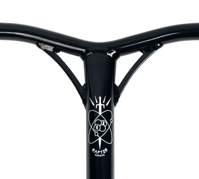 Black RTR Helium Aluminum Bar with a high gloss finish, featuring an oversized tube slit for HIC and a visible logo on the handlebar. Measures 24” high by 23” wide.