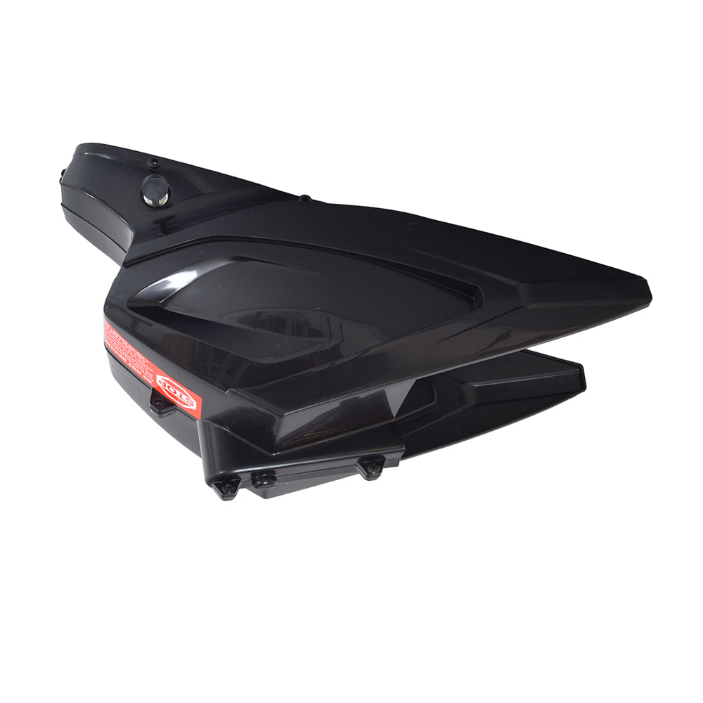 Battery Cover with Charging Port for the Razor RSF350 Electric Sport Bike, featuring two black plastic panels with a pre-installed XLR charging port.