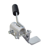 Wheel Locks for Transport Chairs with 8 Casters (Set of 2) - metal and black handles designed to engage the parking brakes on transport wheelchairs, ensuring safety by preventing any rolling.