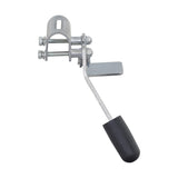 Wheel Locks for Transport Chairs with 8 Casters (Set of 2), featuring a sturdy metal build and a black handle, designed to securely engage wheelchair brakes for enhanced safety.