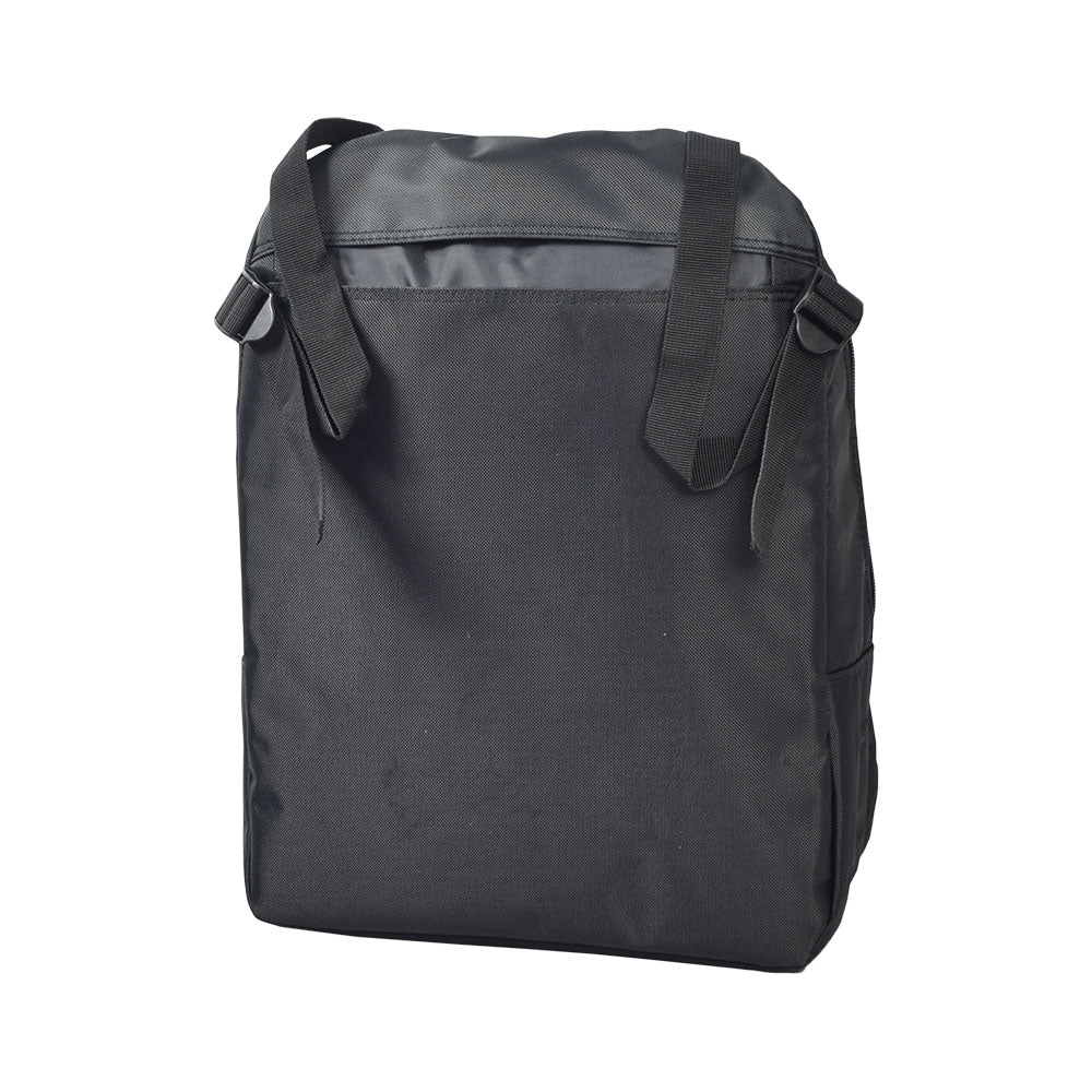 17x14 Backpack for Wheelchairs with adjustable straps, six spacious compartments, and easy-to-pull O rings on flaps and zippers, designed for wheelchair users.