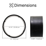 10x4.50-5 PVC Plastic Tire Sleeve for Drift Trikes, featuring a black, circular design with visible measurement markings, designed to enhance tire slipperiness for optimal drifting performance.