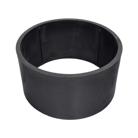 11x7.10-5 PVC Plastic Tire Sleeve for Drift Trikes & Go-Karts; a black circular sleeve designed to fit over go-kart tires, enhancing drift performance with radial ridges on the inside for superior grip.