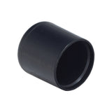 Vinyl End Cap for 7/8 Tubing: Close-up of a black cylindrical end cap designed for wheelchair frames and armrest tubes, compatible with various wheelchair brands and models.