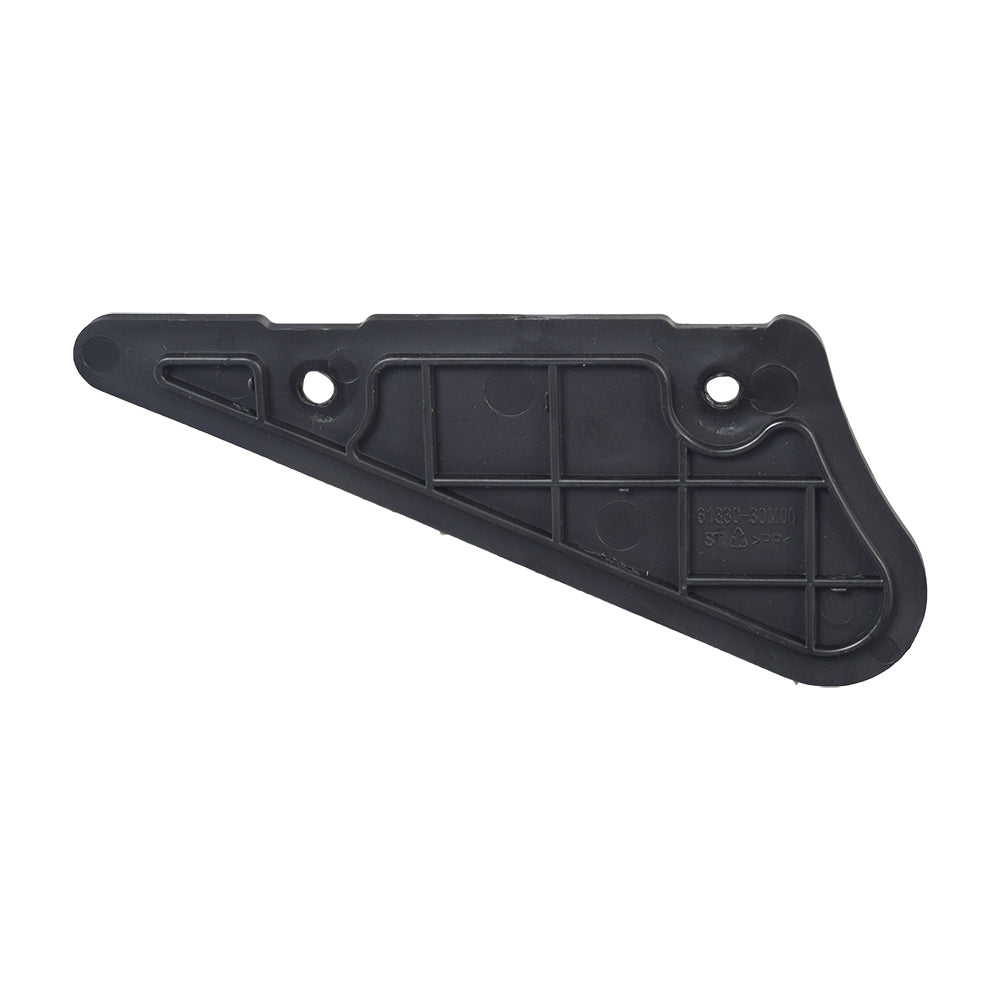 Lower Chain Guard for the Monster Moto / Mega Moto Classic 212cc (MM-B212) Mini Bike, a black plastic part featuring multiple holes, designed to attach to the lower rear frame for chain protection.