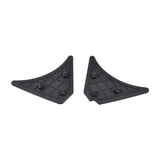 Gusset Plate for Coleman RB200 & Monster Moto / Mega Moto Classic 212cc (MM-B212) Mini Bikes (Set of 2) - A pair of black triangular plastic plates with three push-in snap-locks on the back for attachment.