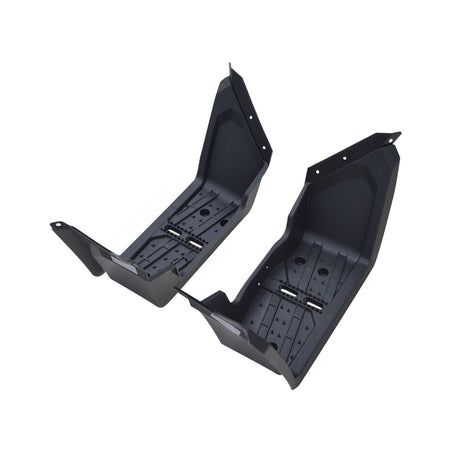 Foot Platforms for Coleman AT125-EX & AT125-UT ATVs, showing a set of two black plastic parts with pre-drilled mounting holes and toothed central portions for grip.