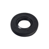 Steering Shaft Oil Seal for Coleman AT125-EX & AT125-UT ATVs: A black round object with a hole in the middle, designed as a replacement component with a pre-installed garter spring.