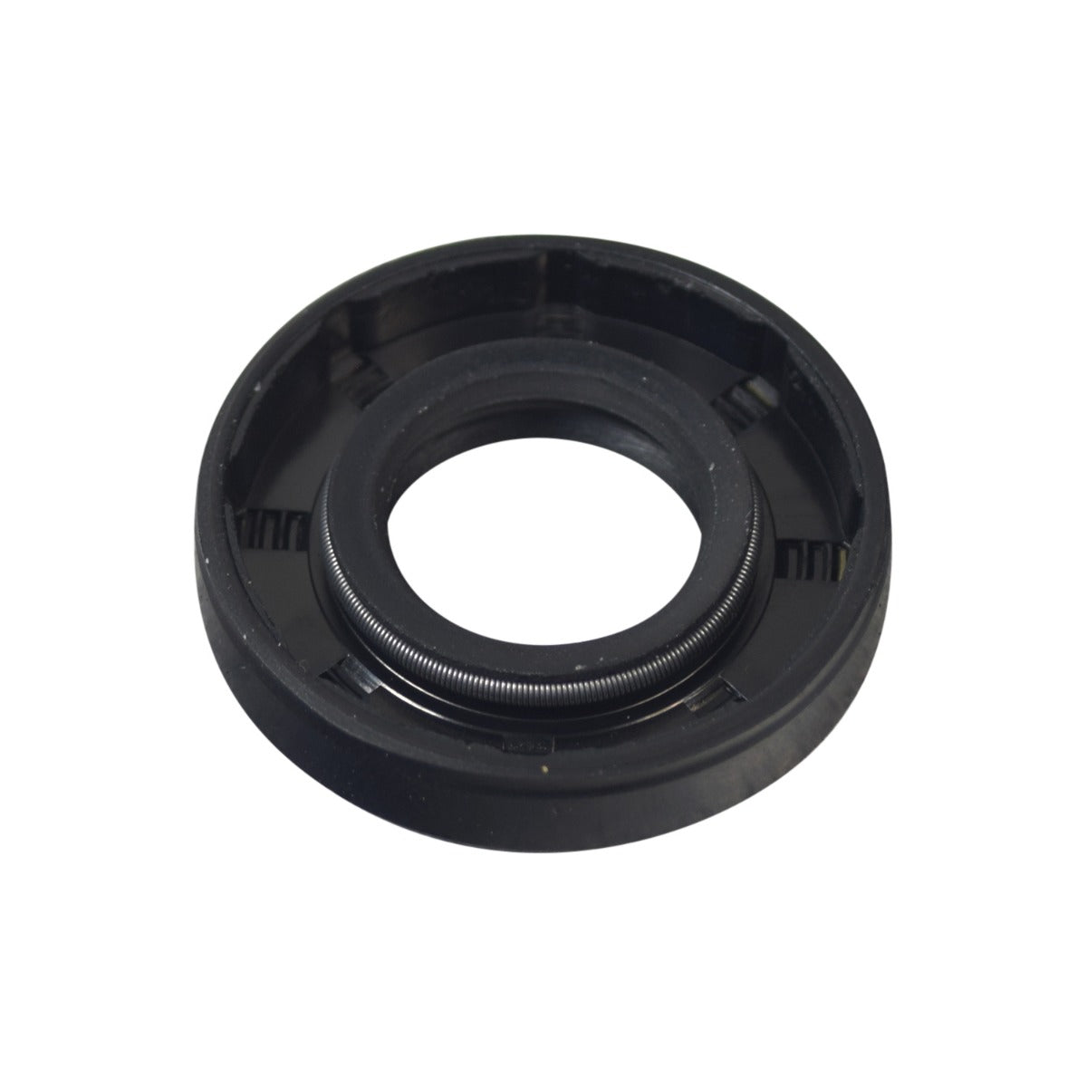 Steering Shaft Oil Seal for Coleman AT125-EX & AT125-UT ATVs, featuring a black round design with a central hole, and a pre-installed metal garter spring.