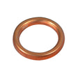 Close-up of the copper exhaust O-ring for the Coleman AT125-EX ATV, showcasing its round shape and thickness, designed for 120cc engines with a 1-1/4 outside diameter.