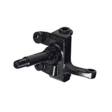 Spindle Wheel Mount Set for Coleman AT125-EX & AT125-UT ATVs, featuring a black metal object with a long handle, nut, and close-up of a bolt, designed for front suspension.