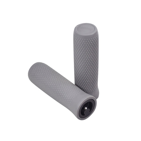 Close-up of the Handlebar Grip Set for Ninebot ES1 and ES2 Electric Scooters, featuring a pair of high-quality textured gray rubber grips designed for better control and comfort.