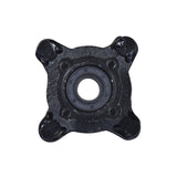 Front Wheel Hub for the Coleman AT125-EX ATV, featuring a black metal structure with a central hole, threaded studs, and bolt holes for mounting the front rim and brake disc.