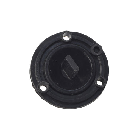 Footpad Actuator for Self Balancing Hoverboards, a black round object with multiple holes, essential for controlling the hoverboard's movement, corresponding to a throttle in conventional scooters.