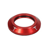 Titen Headset Dust Cover Cap for Kick Scooters, a red circular cap with white text, designed to protect head bearings from dust and moisture.