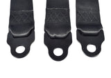 3-Point Seat Belt for Hammerhead Off-Road® Go-Karts showing a row of adjustable black straps with quick-installation holes for enhanced rider safety and security.