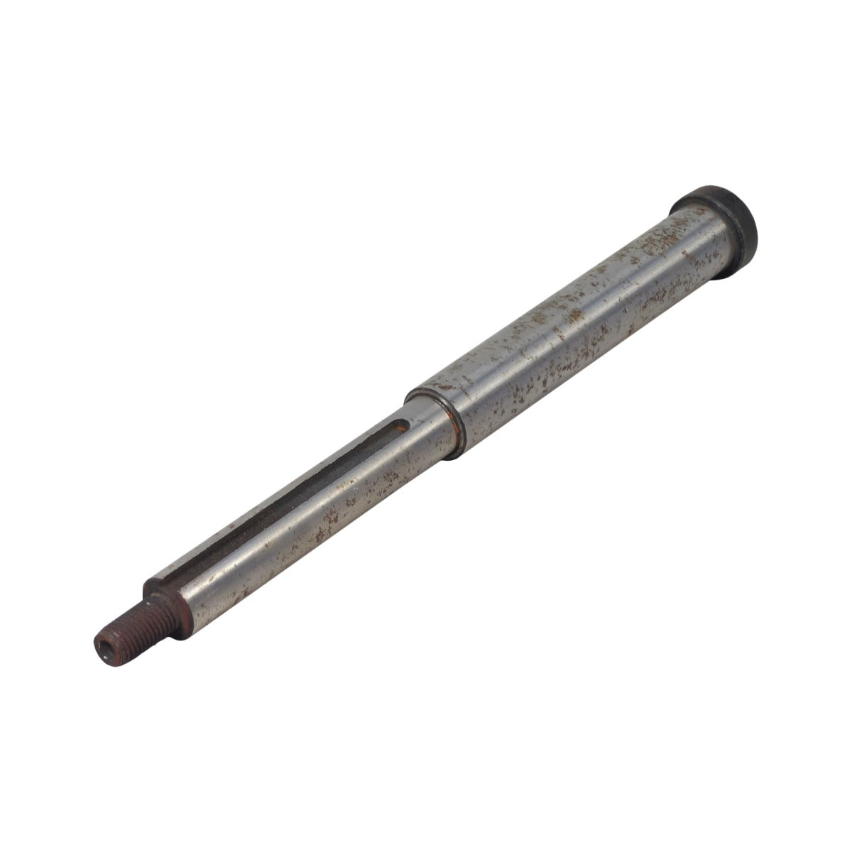 9.20 Sprocket Shaft for the Realtree RTK200 196cc Go-Kart, featuring a metal rod with a threaded M10-1.25 end and a 1 diameter rubber cap on the other end.