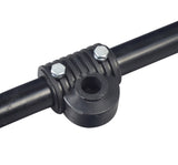 Steering Gear Assembly for the Realtree RTK200 196cc Go-Kart, featuring a black pipe with a nut and a black circular object, crucial for replacing worn steering components.