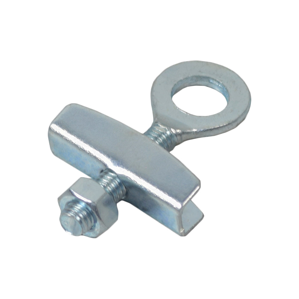 Rear Axle Tension Adjuster for Electric & Gas Scooters, showing a close-up of a silver bolt and nut, essential for adjusting rear axle tension on various scooter models.