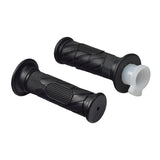 DLX Style Handlebar Grip Set featuring a pair of textured black handlebars, ideal for 50cc, 125cc, or 150cc scooters. Close-up details highlight the grip's superior texture and design.