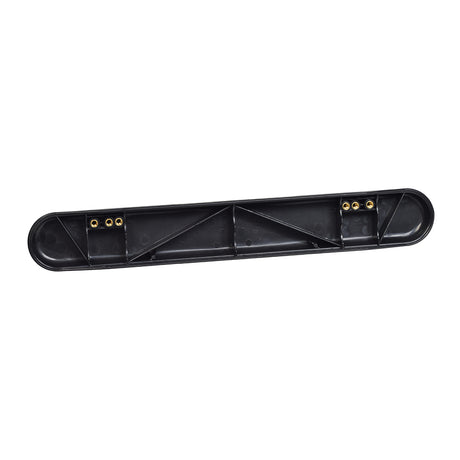 14-1/2 Full Length Black Plastic Armrest for Wheelchairs, featuring multiple mounting holes, designed for durability and versatility in fitting a range of wheelchair armrest brackets.