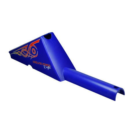 Steering Cover for the Razor Ground Force Drifter Go-Karts (All Versions), featuring a blue plastic material with a red logo, designed to neatly conceal and fit the steering components.